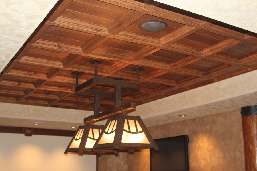 Classic Coffers Suspended Wood Ceiling Historic Timber And