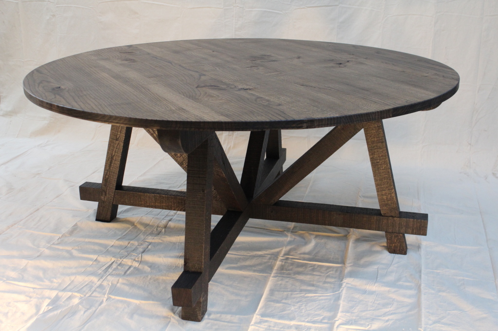Reclaimed wood table OSMO black intensive oil