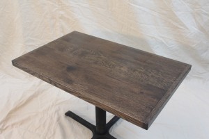 recycled wood table black oil finish