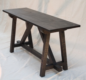 reclaimed oak console table black intensive OSMO oil