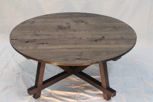 reclaimed oak dining table black intensive OSMO oil