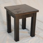 reclaimed oak end table