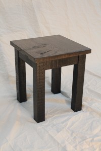 reclaimed oak end table
