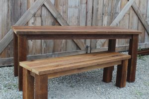 rustic reclaimed douglas fir farmhouse table